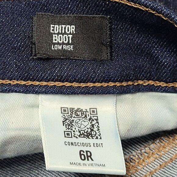 Express Womens Jeans 6 Reg Editor Bootcut Low Rise Festival Denim Pants Slim Fit - Picture 6 of 10